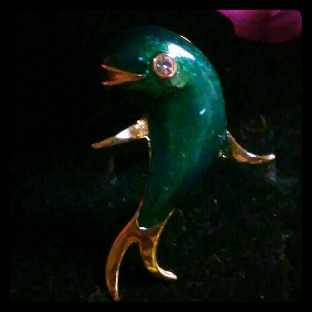 Vintage dolphin brooch